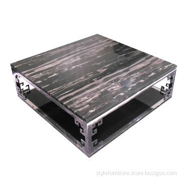 Marble top coffee table